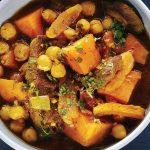 Moroccan Beef,  Chickpea And  Sweet Potato Stew